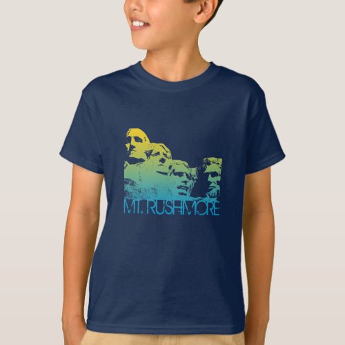 Mt Rushmore Skyline Design T_Shirt