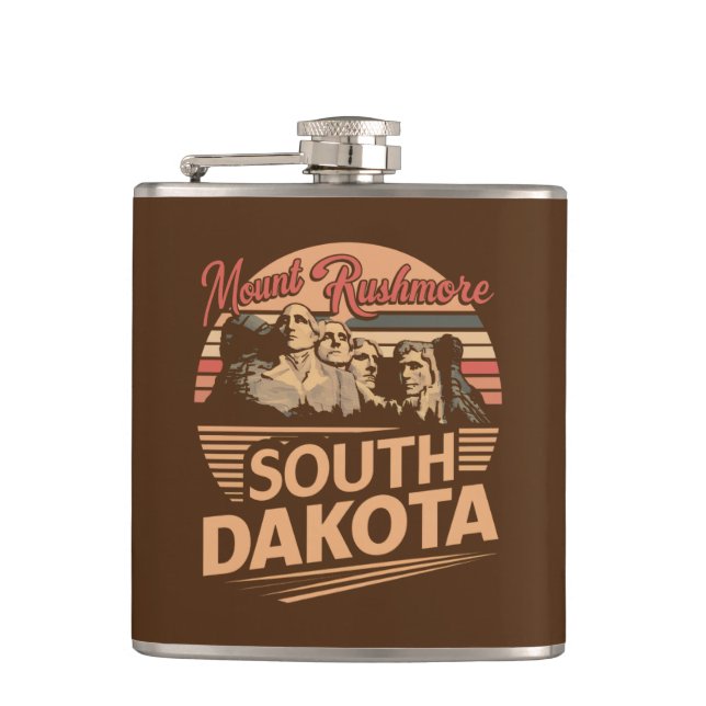 Mt. Rushmore South Dakota Flask (Front)