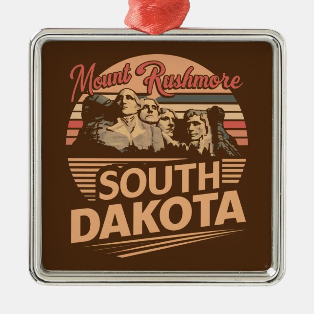 Mt. Rushmore South Dakota Metal Ornament (Front)