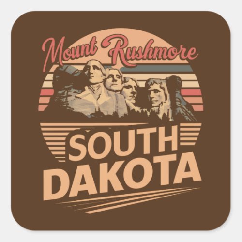 Mt Rushmore South Dakota Square Sticker