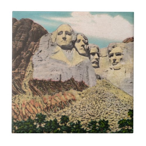 Mt Rushmore Vintage Tile
