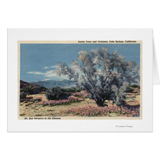 Mt. San Gorgonio View, Smoke Trees Cards (Front Horizontal)