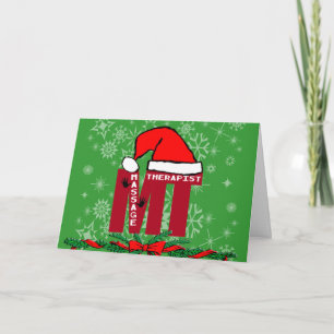 MT SANTA - MASSAGE THERAPIST CHRISTMAS SANTA HOLIDAY CARD