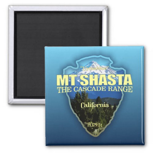 Mt Shasta arrowhead Magnet