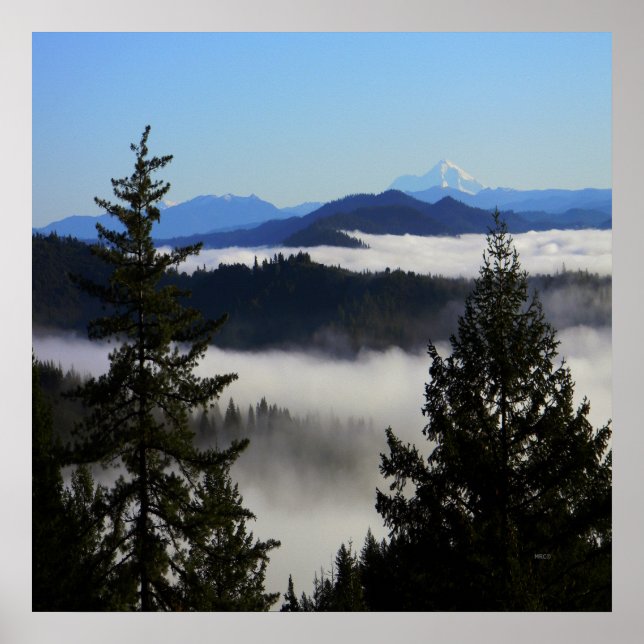 Mt. Shasta beyond the fog... Poster (Front)