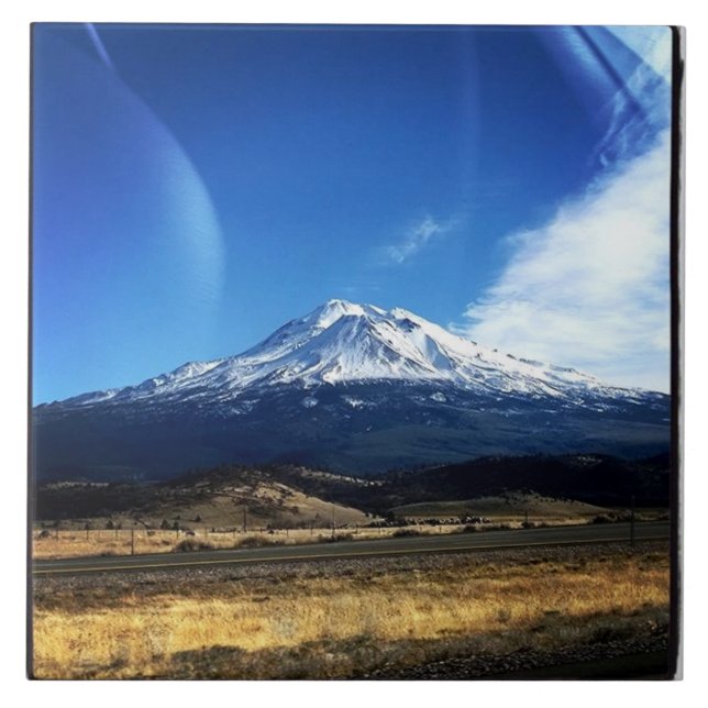 Mt. Shasta, CA Ceramic Tile (Front)