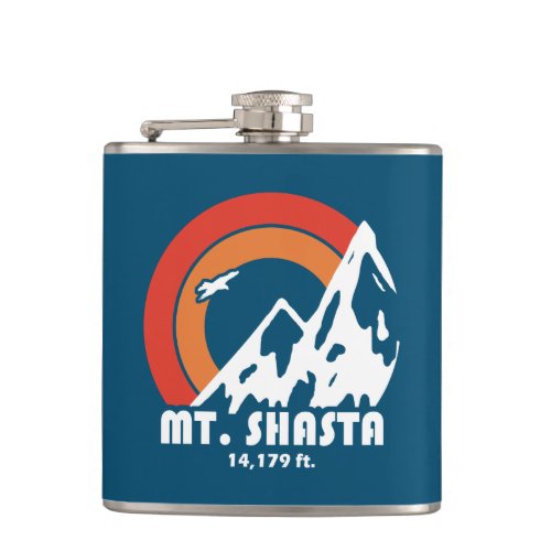Mt Shasta California Sun Eagle Flask
