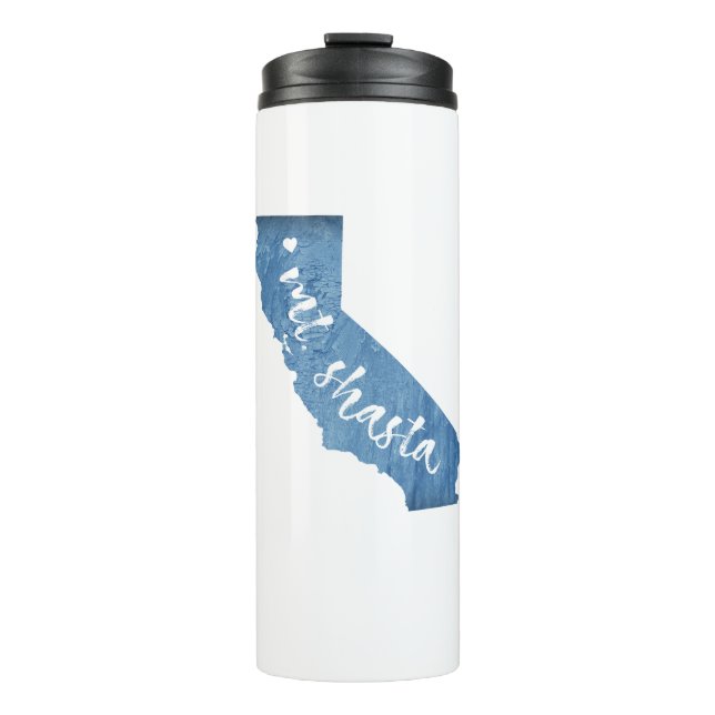 Mt. Shasta California Wood Grain Thermal Tumbler (Front)