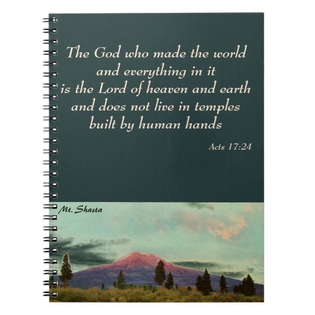 Mt. Shasta Christian Notebook (Front)