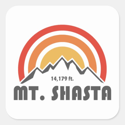 Mt Shasta Square Sticker