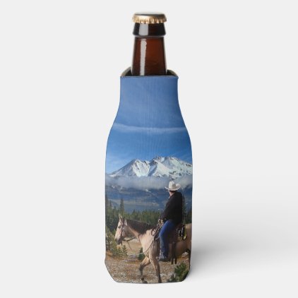 MT SHASTA WITH HORSE AND RIDER BOTTLE COOLER