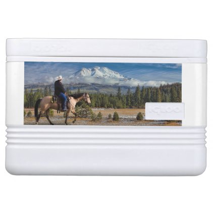 MT SHASTA WITH HORSE AND RIDER COOLER