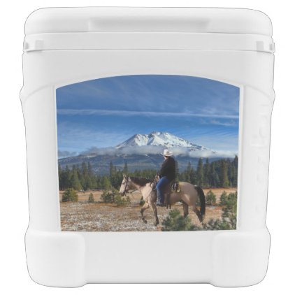 MT SHASTA WITH HORSE AND RIDER COOLER