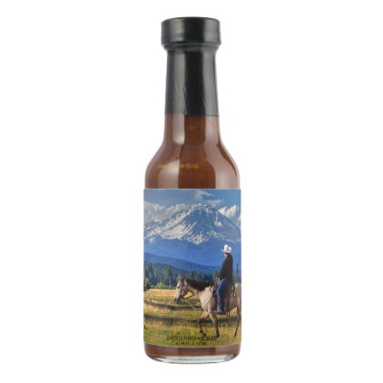 MT SHASTA WITH HORSE AND RIDER HOT PEPPER SAUCE