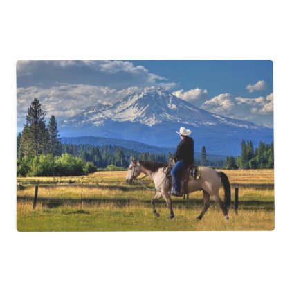 MT SHASTA WITH HORSE AND RIDER PLACEMAT