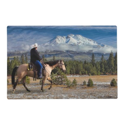 MT SHASTA WITH HORSE AND RIDER PLACEMAT