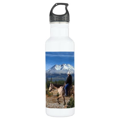 MT SHASTA WITH HORSE AND RIDER WATER BOTTLE