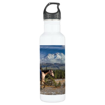 MT SHASTA WITH HORSE AND RIDER WATER BOTTLE