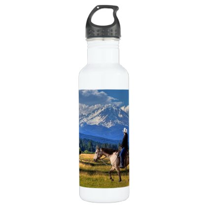 MT SHASTA WITH HORSE AND RIDER WATER BOTTLE