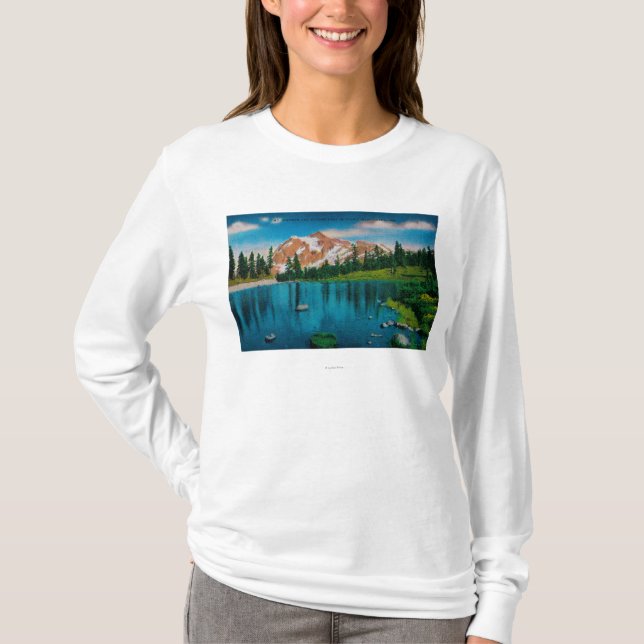 Mt. Shuksan and Picture Lake, WA T-Shirt (Front)