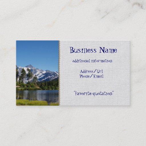 Customizable Mt Shuksan From Picture Lake Business Cards