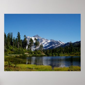 Mt Shuksan From Picture Lake Poster by northwest_photograph at Zazzle