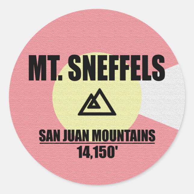 Mt. Sneffels Classic Round Sticker (Front)