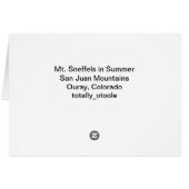 Mt. Sneffels in Summer Cards (Back Horizontal)
