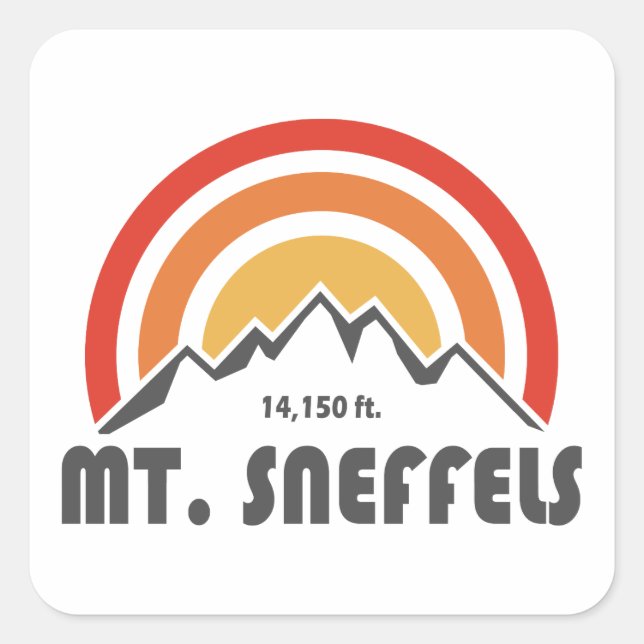 Mt. Sneffels Square Sticker (Front)