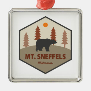 Mt. Sneffels Wilderness Colorado Bear Metal Ornament