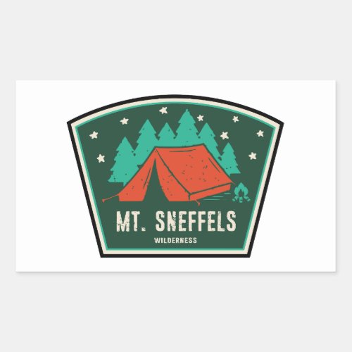 Mt Sneffels Wilderness Colorado Camping Rectangular Sticker