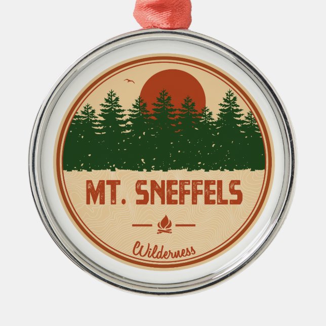 Mt. Sneffels Wilderness Colorado Metal Ornament (Front)