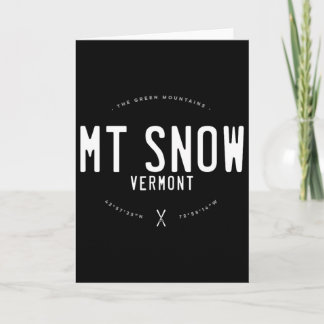 Mt. Snow Vermont Graphic Distressed Vintage Ski  Card