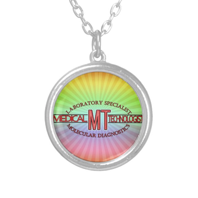 MT SPECIALIST MOLECULAR DIAGNOSTICS MEDICAL TECH SILVER PLATED NECKLACE (Front)