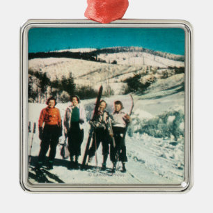 Mt. Spokane State Park Ladies SkiingWashington Metal Ornament