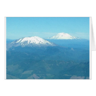 Mt St Helens and Mt Adams from air Cards