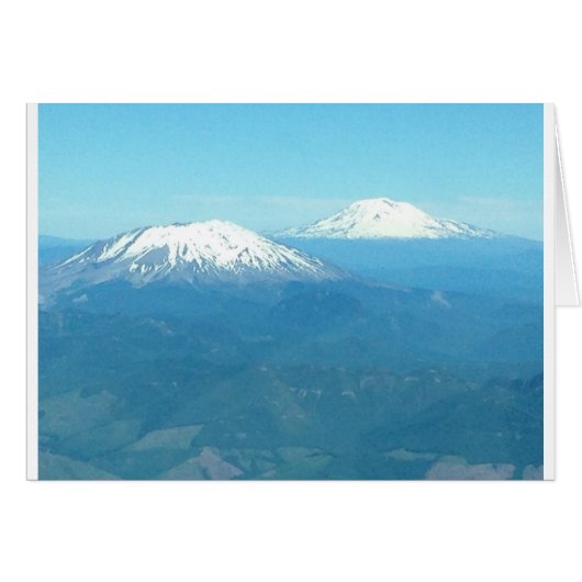 Mt St Helens and Mt Adams from air Cards (Front Horizontal)
