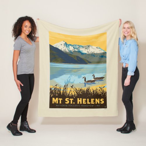 Mt St Helens  Washington Fleece Blanket