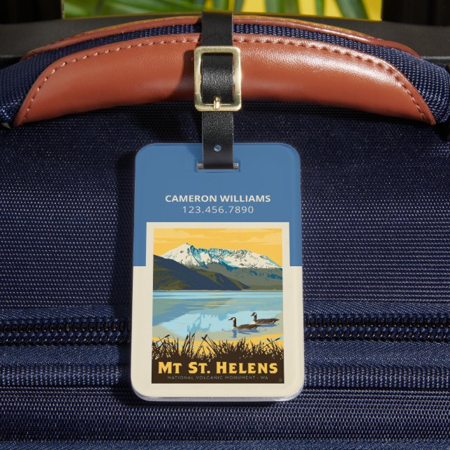 Mt St. Helens | Washington Luggage Tag (Front Insitu 2)