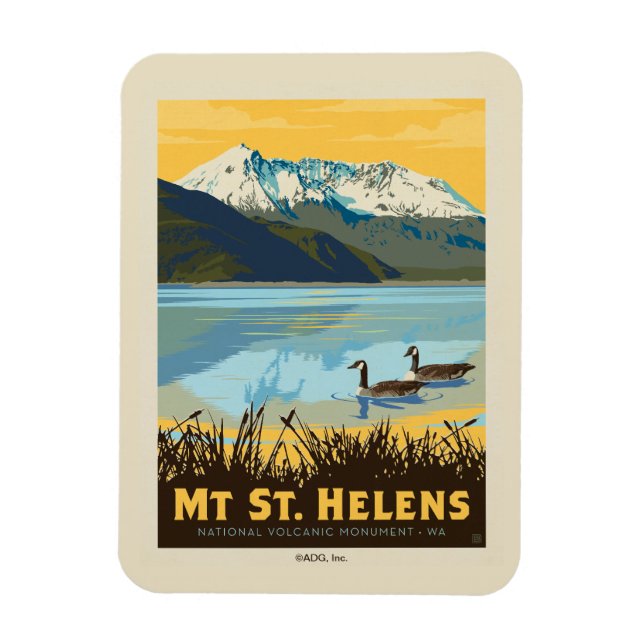Mt St. Helens | Washington Magnet (Vertical)