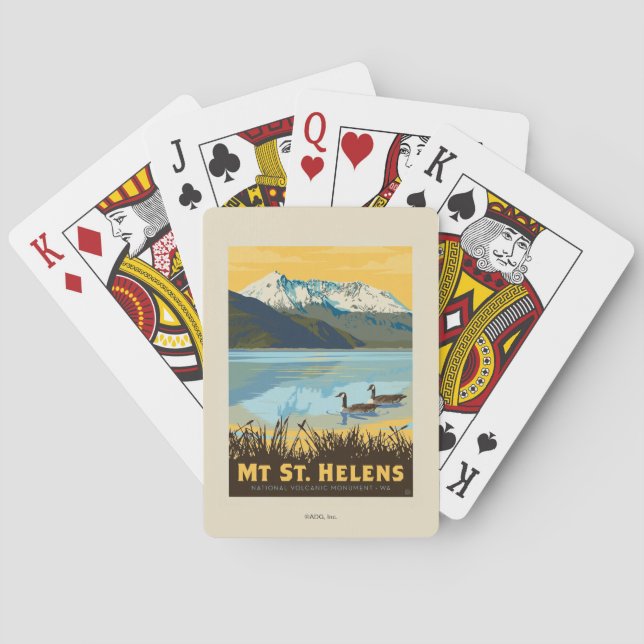 Mt St. Helens | Washington Poker Cards (Back)