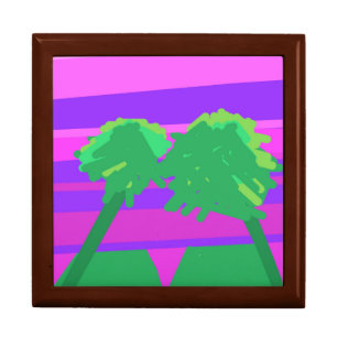 Mt. Sunset Pink Green Purple  Gift Box