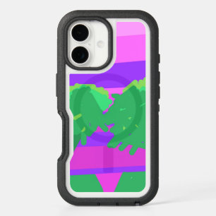 Mt. Sunset Pink Green Purple iPhone 16 Case