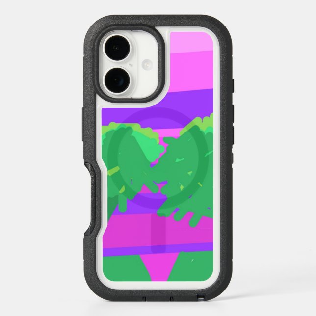 Mt. Sunset Pink Green Purple  Otterbox iPhone Case (Back)