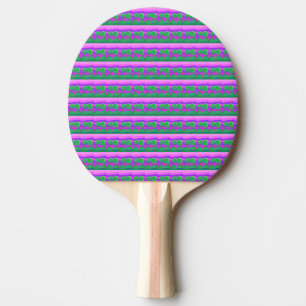 Mt. Sunset Pink Green Purple Ping Pong Paddle