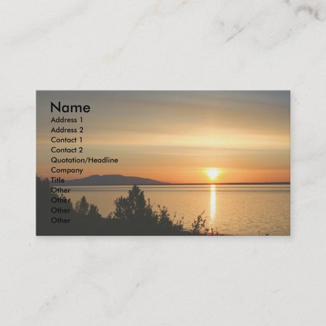 Mt.Susitna /Sleeping Lady Business Card (Front)