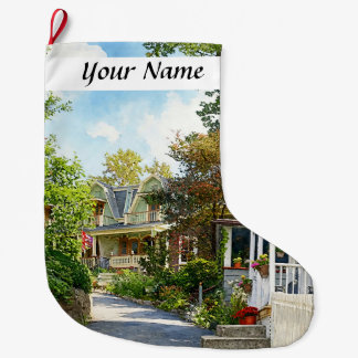 Mt. Tabor NJ – Street on a Hill Large Christmas Stocking