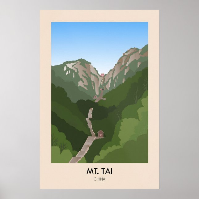 Mt Tai China Travel Poster (Front)