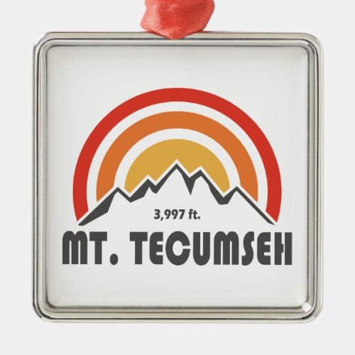 Mt Tecumseh New Hampshire Metal Ornament