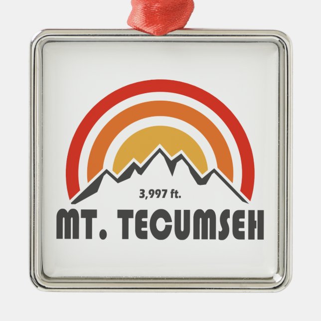 Mt. Tecumseh New Hampshire Metal Ornament (Front)